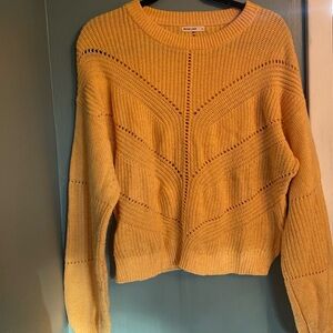 Marine Layer women’s yellow knit long sleeve sweater - large